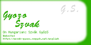 gyozo szvak business card