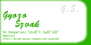 gyozo szvak business card